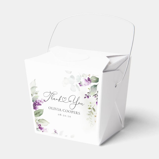 Lila Greenery Lavender Baby Duwer Fevor Box Geschenkschachtel (Vorderseite)