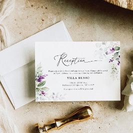 Lila Greenery Lavender Wedding Begleitkarte