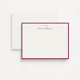 Lila Grenz-Elegante Moderne Schreibtischkarte Einladung