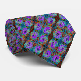 Lila Groovy Abstrakt Retro Liquid Swirl Krawatte