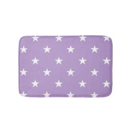 Lila Großsterne Bath Mat Badematte