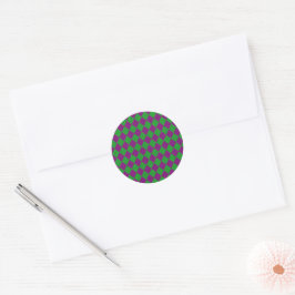 Lila & grün Diamond Glitzer Runder Aufkleber