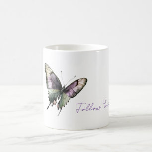Lila Grün Folge Freude Schmetterling Kaffeetasse