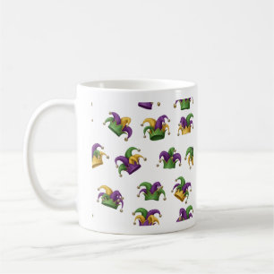 Lila Grün & Gold Karneval Kaffeetasse