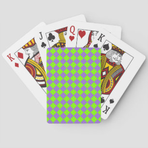Lila Grün Karo Diamant Muster Spielkarten