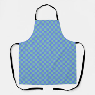 Lila Grün Karo Gingham Muster Schürze