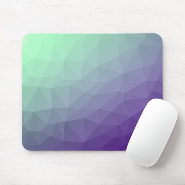Lila grün-ombre-Gefälle geometrische Mesh Mousepad (Mit Mouse)