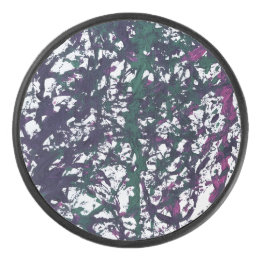 Lila, Grün, Rosa, Marmorkunst Eishockey Puck