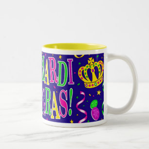 LILA GRÜN-UND GOLDkarneval Zweifarbige Tasse