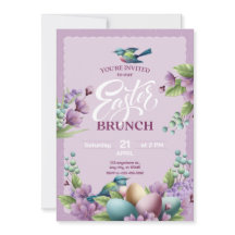 Lila Grün Vintage Blumen Oster Brunch