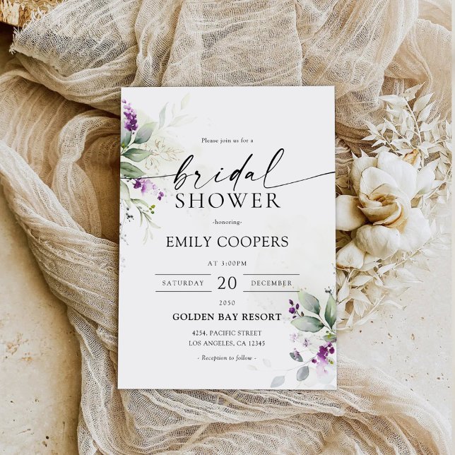 Lila Grünanlage Lavender Bridal Dusche Einladung (Von Creator hochgeladen)