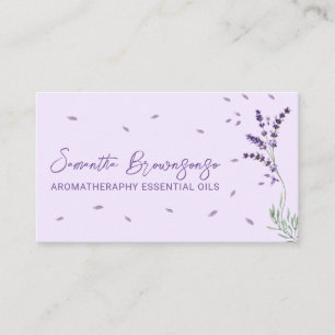 Lila Grüne Ätherische Öle Branding Lavendel Visitenkarte