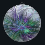 Lila grüne Blume Moderne Abstrakte Kunst Fraktal Dartscheibe<br><div class="desc">Eine magische Blume für Sie. Design für Ihr Dartboard und vieles mehr.</div>