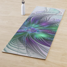 Lila grüne Blume Moderne Abstrakte Kunst Fraktal