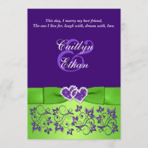 LILA Grüne Blumenzwiebeleinladung