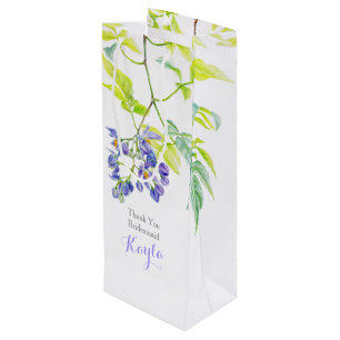 Lila Grüne Gastgeschenk Hochzeit Geschenktasche Geschenktüte Für Weinflaschen