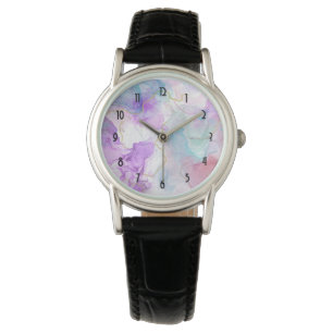 Lila, grüne, rosafarbene Farben Elegant Armbanduhr