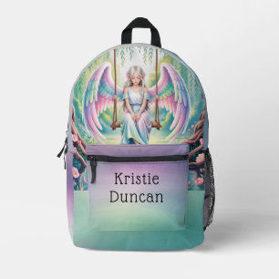 Lila Grüne Schmetterlingsmarine Bedruckter Rucksack