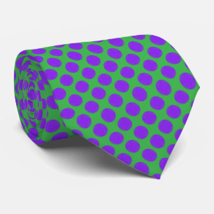Lila Grüne Tupfen Krawatte