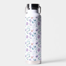 Lila Grüne Wasserfarben-Wildblume