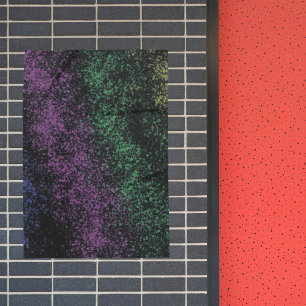 Lila-grüner kosmischer Gradient, dunkle Schatten. Poster
