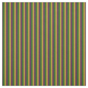Lila, Grüner u. Goldkarneval Striped Stoff