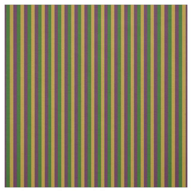 Lila, Grüner u. Goldkarneval Striped Stoff (Muster)