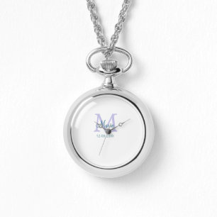 lila grünes Datum Armbanduhr