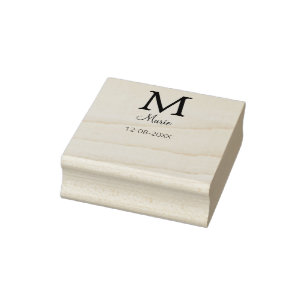 lila grünes Datum Gummistempel
