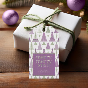 Lila grünes Weihnachtsgeschmack#25 ID1009 Geschenkanhänger