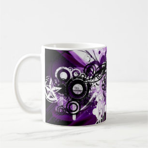 Lila Grungestern-Tasse Kaffeetasse