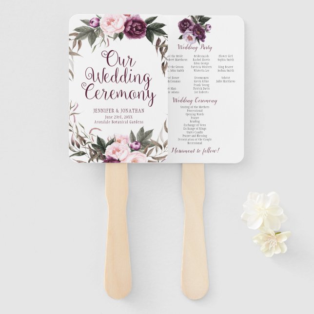 Lila Grünprogramm für Pflaumen Fächer (Vorne und Hinten)