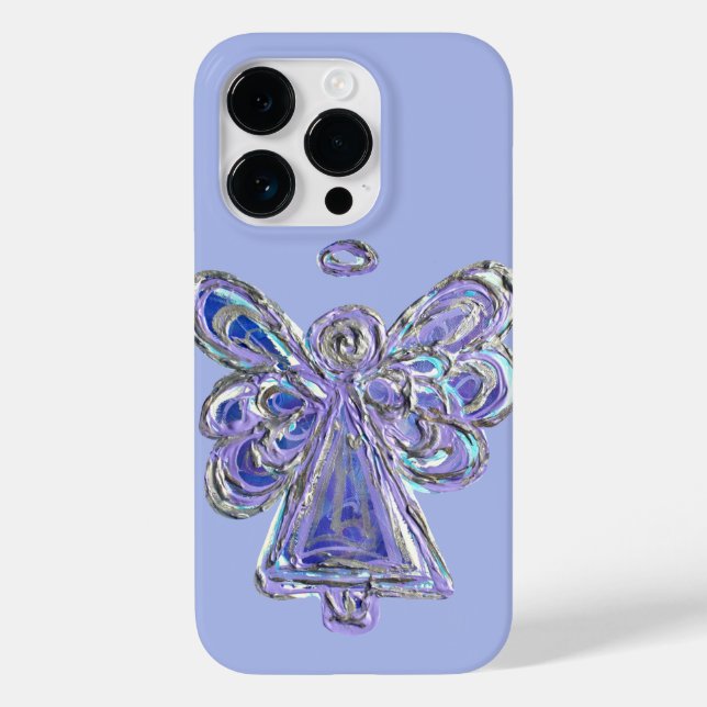 Lila Guardian Angel Art Custom iPhone Case (Rückseite)