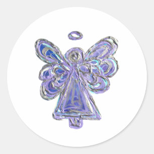 Lila Guardian Angel Art Decal Stickers