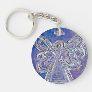 Lila Guardian Angel Custom Schlüsselanhänger