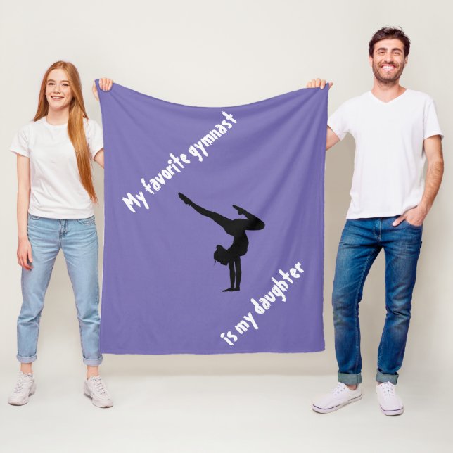 Lila Gymnastik Fleece Blanket für Mädchen (Beispiel)