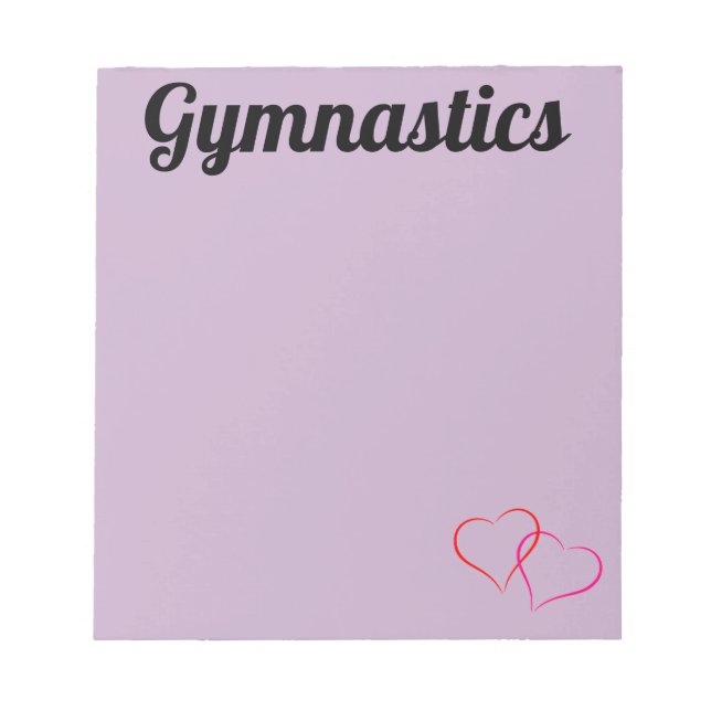 Lila Gymnastik Notepad Notizblock (Vorderseite)