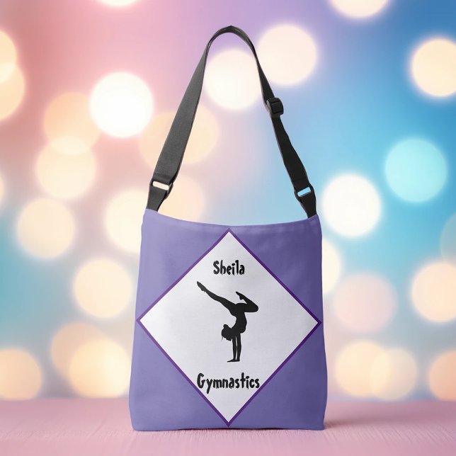 Lila Gymnastik Personalisiert Tragetaschen Mit Langen Trägern (Von Creator hochgeladen)
