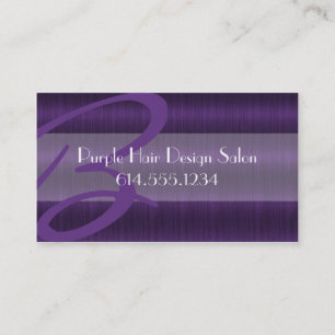 Lila Haar-Salon-Stylistbeautician-Geschäfts-Karte Visitenkarte
