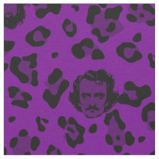 lila Halloween Edgar Allan Poe Leopardenmuster Stoff