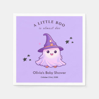 Lila Halloween Ein kleines Buu Babyshower Serviette
