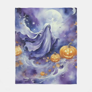 Lila Halloween Fleecedecke
