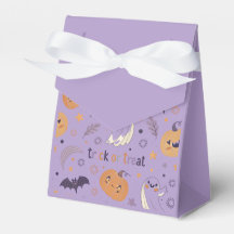 "Lila Halloween-Kürbis und Gespenst-Geschenkbox"