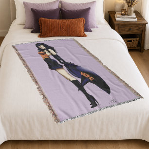 Lila Halloween-Niedlich-Hexe Decke