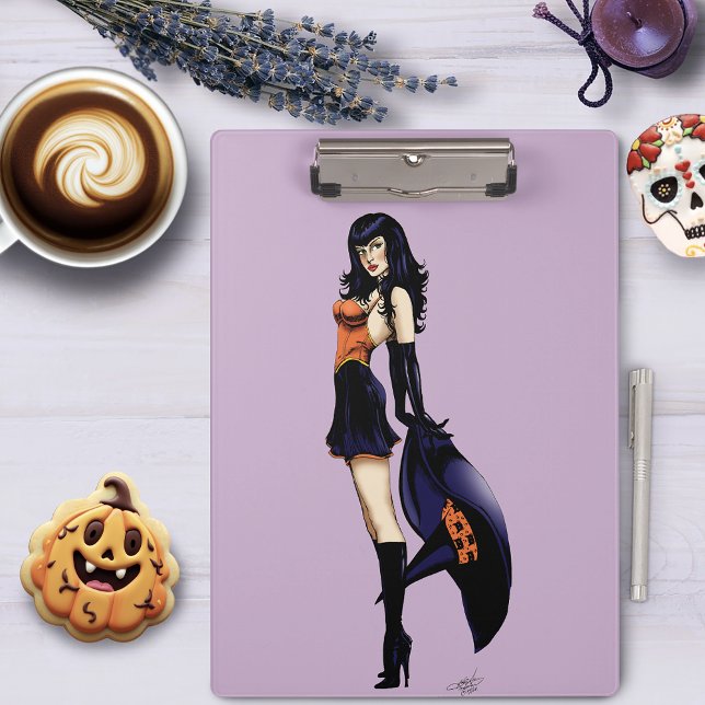 Lila Halloween-Niedlich-Hexe Klemmbrett (Von Creator hochgeladen)