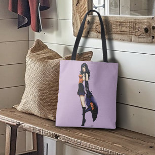 Lila Halloween-Niedlich-Hexe Tasche