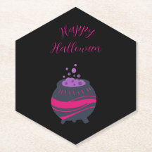 Lila Halloween Paper Untersetzer