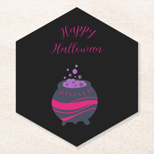 Lila Halloween Paper Untersetzer (Vorderseite)