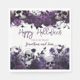 Lila Halloween-Party Serviette