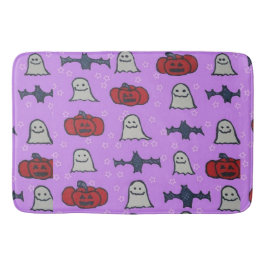 Lila Halloween-Spaß Badematte